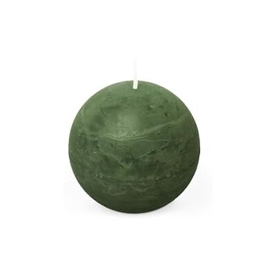 Spaas Bougie Boule Rustique 80 mm 24h vert foncé Spaas Bougie Boule Rustique 80 mm 24h vert foncé