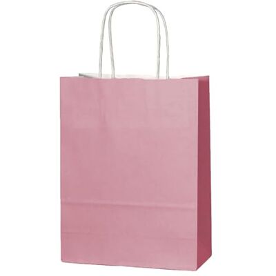 Thepaperbagstore 5 Petite sacs papier Rose poudré anses torsadées 18x22x8cm Sacs kraft colorés pour bonbons, cadeaux, mariages, anniversaires, fêtes et événements Thepaperbagstore 5 Petite sacs papier Rose poudré anses torsadées 18x22x8cm Sacs kraft colorés pour bonbons, cadeaux, mariages, anniversaires, fêtes et événements