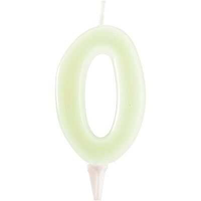 dekora Aurore 345276 Bougie d'anniversaire Numéro 0 Phosphorescente, Plastique, Fluorescent, 6 x 2 x 6 cm dekora Aurore 345276 Bougie d'anniversaire Numéro 0 Phosphorescente, Plastique, Fluorescent, 6 x 2 x 6 cm
