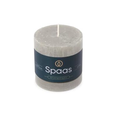 Spaas Bougie Pilier Rustique 70/70 mm 25h gris clair Spaas Bougie Pilier Rustique 70/70 mm 25h gris clair