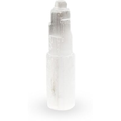 NKlaus 15312 Tour en cristal de sélénite naturelle 15 cm Décoration de méditation NKlaus 15312 Tour en cristal de sélénite naturelle 15 cm Décoration de méditation