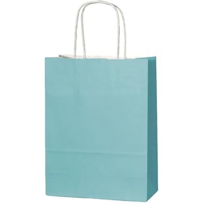 Thepaperbagstore 5 Petite sacs papier Bleu Canard anses torsadées 18x22x8cm Sacs kraft colorés pour bonbons, cadeaux, mariages, anniversaires, fêtes et événements Thepaperbagstore 5 Petite sacs papier Bleu Canard anses torsadées 18x22x8cm Sacs kraft colorés pour bonbons, cadeaux, mariages, anniversaires, fêtes et événements