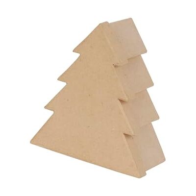 décopatch BT058C Boîte sapin S en papier mâché brun 8x18,5x20cm décopatch BT058C Boîte sapin S en papier mâché brun 8x18,5x20cm