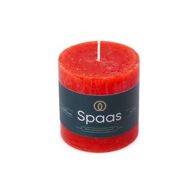 Spaas Bougie Pilier Rustique 70/70 mm 25h rouge Spaas Bougie Pilier Rustique 70/70 mm 25h rouge