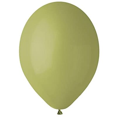 Ciao Lot de 100 ballons en latex naturel de qualité supérieure G120 (Ø 33 cm / 13 "), vert olive Ciao Lot de 100 ballons en latex naturel de qualité supérieure G120 (Ø 33 cm / 13 "), vert olive