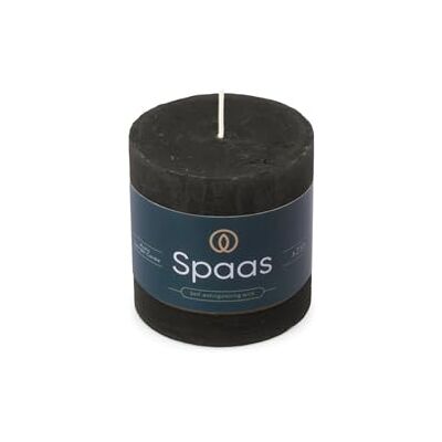 Spaas Bougie Pilier Rustique 70/70 mm 25h noir Spaas Bougie Pilier Rustique 70/70 mm 25h noir
