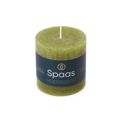 Spaas Bougie Pilier Rustique 70/70 mm 25h vert olive Spaas Bougie Pilier Rustique 70/70 mm 25h vert olive
