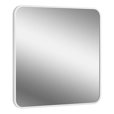 ART Miroir carré 60 x 60 cm blanc MDF pour salon, couloir, couloir ART Miroir carré 60 x 60 cm blanc MDF pour salon, couloir, couloir