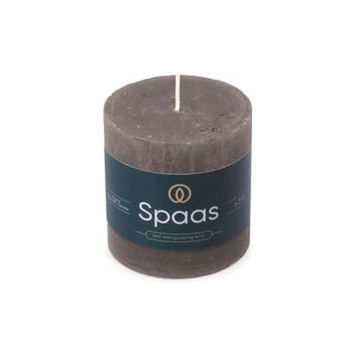 Spaas Bougie Pilier Rustique 70/70 mm 25h gris foncé Spaas Bougie Pilier Rustique 70/70 mm 25h gris foncé