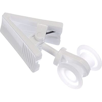 Gardinia Lot de 12 anneaux en plastique pour rail en U Blanc Gardinia Lot de 12 anneaux en plastique pour rail en U Blanc