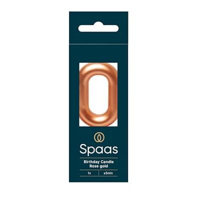 Spaas 12x Bougie d'anniversaire nombre '0' or rose Spaas 12x Bougie d'anniversaire nombre '0' or rose