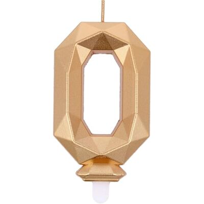 Graziano - Bougie 0 En Cire - Or - 7,5 cm - Candle Graziano - Bougie 0 En Cire - Or - 7,5 cm - Candle