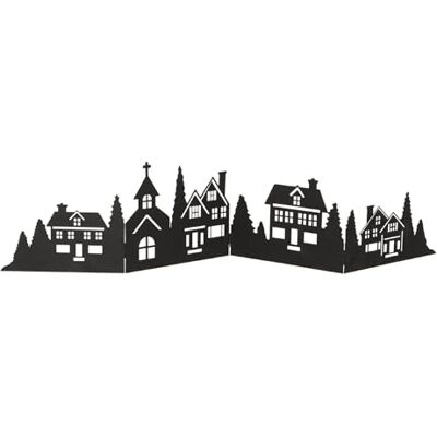 Spetebo Ligne de maison décorative en métal pliable 77 x 17 cm – Noir – Silhouette de ville de Noël pour décoration de table – Décoration de table pour Noël Spetebo Ligne de maison décorative en métal pliable 77 x 17 cm – Noir – Silhouette de ville de Noël pour décoration de table – Décoration de table pour Noël