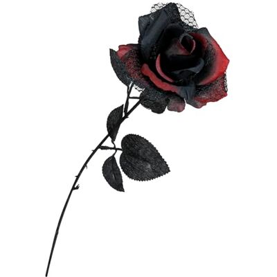 FIESTAS GUIRCA Fleur rouge et noire, 40 cm FIESTAS GUIRCA Fleur rouge et noire, 40 cm