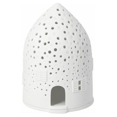 Räder Maison lumineuse maison d'hiver à pois, en porcelaine, décoration blanche Räder Maison lumineuse maison d'hiver à pois, en porcelaine, décoration blanche
