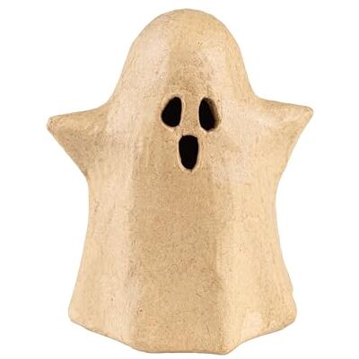 décopatch AC914C Un Petit bougeoir Fantome en papier mâché Décoration Halloween à personnaliser, DIY Dimensions 10,5 x 9 cm décopatch AC914C Un Petit bougeoir Fantome en papier mâché Décoration Halloween à personnaliser, DIY Dimensions 10,5 x 9 cm