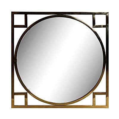 Miroir Mur en Acier Doré DKD Home Decor - 70x70 cm - Miroir Mur Miroir Mur en Acier Doré DKD Home Decor - 70x70 cm - Miroir Mur