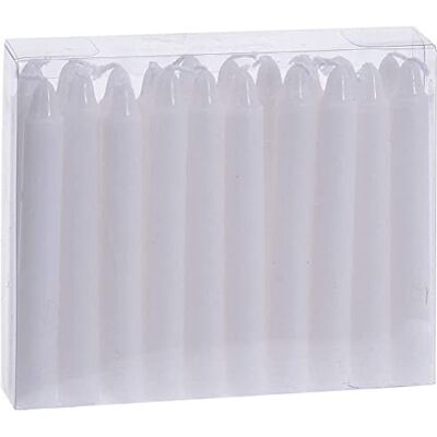 Spetebo Lot de 20 bougies en cire véritable, couleur blanche, bougies de Noël, hauteur d'environ 10 cm, pour sapin de Noël, bougie décorative Spetebo Lot de 20 bougies en cire véritable, couleur blanche, bougies de Noël, hauteur d'environ 10 cm, pour sapin de Noël, bougie décorative
