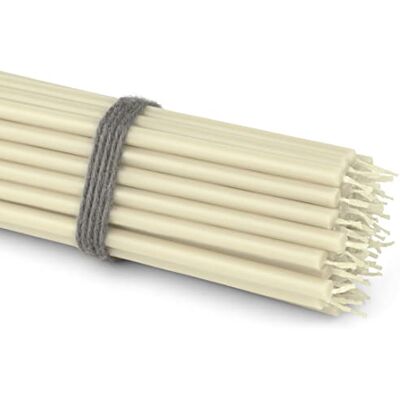 NKlaus 36117 Lot de 50 bougies pour autel Fines Sans suie et sans gouttes Longue durée de combustion Pour autel, liturgie et commémoration Blanc NKlaus 36117 Lot de 50 bougies pour autel Fines Sans suie et sans gouttes Longue durée de combustion Pour autel, liturgie et commémoration Blanc