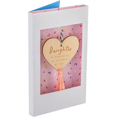 Hallmark Carte d'anniversaire pour fille avec décoration en bois Hallmark Carte d'anniversaire pour fille avec décoration en bois