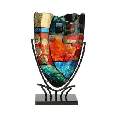 ART Vase design Objet de décoration fabriqué à la main en verre Hauteur : 47,5 cm ART Vase design Objet de décoration fabriqué à la main en verre Hauteur : 47,5 cm