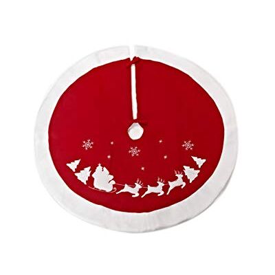 HEITMANN DECO Tapis pour arbre de Noël - Rouge/Blanc - Protection & Décoration HEITMANN DECO Tapis pour arbre de Noël - Rouge/Blanc - Protection & Décoration