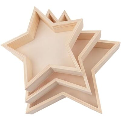 Ideen mit Herz Plateaux en bois en forme d'étoile Étoiles en bois à poser Autoportant Décoration de Noël Plateau de Noël 3 pièces de différentes tailles Ideen mit Herz Plateaux en bois en forme d'étoile Étoiles en bois à poser Autoportant Décoration de Noël Plateau de Noël 3 pièces de différentes tailles