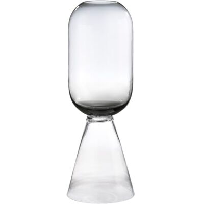 GILDE Luxo Vase de sol, en verre, pour herbe de la pampa Hauteur : 80 cm x Ø 27 cm Noir GILDE Luxo Vase de sol, en verre, pour herbe de la pampa Hauteur : 80 cm x Ø 27 cm Noir