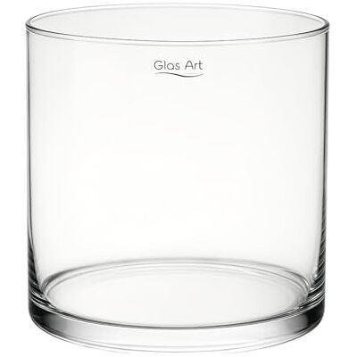 ART Vase décoratif en verre transparent Vase décoratif Hauteur : 15 cm/20 cm Pour salon 20 x 20 cm ART Vase décoratif en verre transparent Vase décoratif Hauteur : 15 cm/20 cm Pour salon 20 x 20 cm