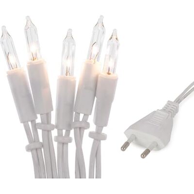 Hellum Guirlande lumineuse intérieure, chaîne lumineuse de Noël, courant 230 V, avec 100 ampoules claires en forme traditionnelle, 14,85 m de câble blanc, lumières de Noël, éclairage décoratif 839081 Hellum Guirlande lumineuse intérieure, chaîne lumineuse de Noël, courant 230 V, avec 100 ampoules claires en forme traditionnelle, 14,85 m de câble blanc, lumières de Noël, éclairage décoratif 839081