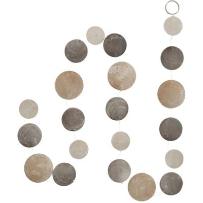 Boltze Capiz Country Guirlande à suspendre en nacre Gris Longueur env. 180 cm Boltze Capiz Country Guirlande à suspendre en nacre Gris Longueur env. 180 cm
