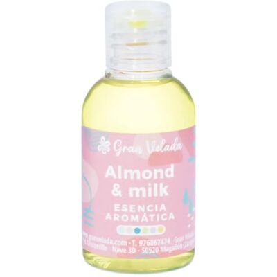 GRAN VELADA Essence aromatique Almond & Milk, parfum enveloppant de lait de coco et amande pour savons, crèmes et bougies, intense et durable, 50 ml GRAN VELADA Essence aromatique Almond & Milk, parfum enveloppant de lait de coco et amande pour savons, crèmes et bougies, intense et durable, 50 ml