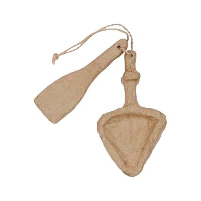 décopatch NO056Cpack Un Lot de 5 supports en papier Mâché brun 1x5x10 cm, Poëlon à Raclette à suspendre décopatch NO056Cpack Un Lot de 5 supports en papier Mâché brun 1x5x10 cm, Poëlon à Raclette à suspendre