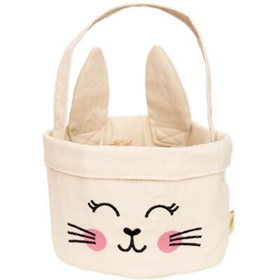 Papierdrachen Nid de Pâques avec oreilles de lapin et anse Toile avec impression de lapin rose Sac de Pâques Décoration de Pâques Papierdrachen Nid de Pâques avec oreilles de lapin et anse Toile avec impression de lapin rose Sac de Pâques Décoration de Pâques