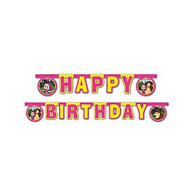 Ciao Procos Guirlande « Happy Birthday » de Macha et l'ours 2,40 m Multicolore Ciao Procos Guirlande « Happy Birthday » de Macha et l'ours 2,40 m Multicolore