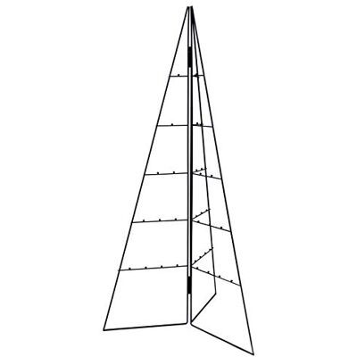 Spetebo Sapin de Noël en métal design pour décorations 100 cm Arbre de Noël artificiel en forme de sapin noir Spetebo Sapin de Noël en métal design pour décorations 100 cm Arbre de Noël artificiel en forme de sapin noir