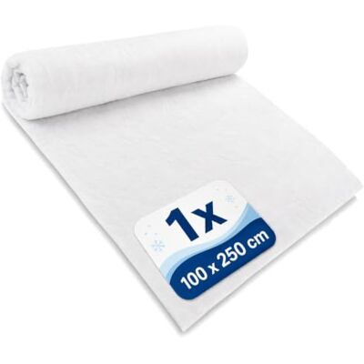 com-four ® Tapis de neige pour la décoration de Noël, Neige artificielle tapis Noel com-four ® Tapis de neige pour la décoration de Noël, Neige artificielle tapis Noel