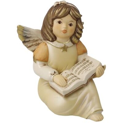 Goebel Figurine d'ange Leçon de chansons Champagne Messager céleste de Noël Goebel Figurine d'ange Leçon de chansons Champagne Messager céleste de Noël