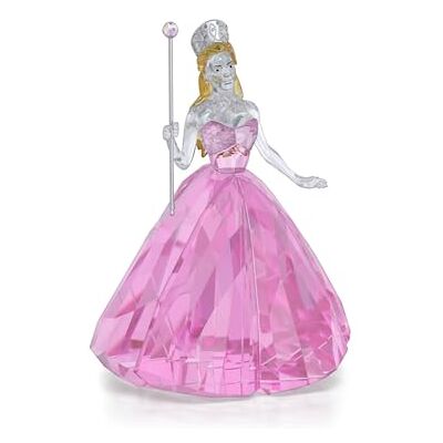 Swarovski Décoration Wicked, Fée Glinda Upland en cristal rose, blanc et jaune à 1 050 facettes, avec détails en métal chromé Swarovski Décoration Wicked, Fée Glinda Upland en cristal rose, blanc et jaune à 1 050 facettes, avec détails en métal chromé