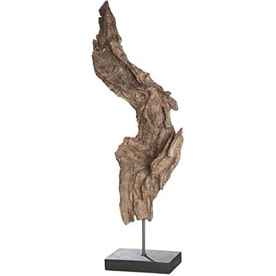 GILDE Sculpture de racine d'arbre marron naturel sur socle noir H 69 cm GILDE Sculpture de racine d'arbre marron naturel sur socle noir H 69 cm