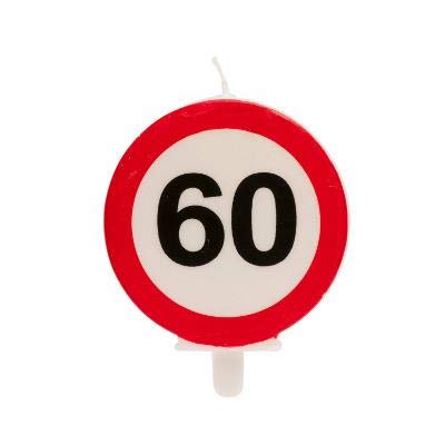dekora Originale Anniversaire-Panneau Interdit pour Decoration de Gateaux, Bougie 60 Ans, 345402, Multicouleur, Moyen dekora Originale Anniversaire-Panneau Interdit pour Decoration de Gateaux, Bougie 60 Ans, 345402, Multicouleur, Moyen