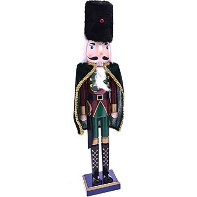 BAKAJI Soldat Casse-Noisette de Noël en Bois Géant Hauteur 106 cm Robes Peintes Barbe et Cheveux en Peluche avec Mécanisme de Travail Décorations de Noël (Design 7) BAKAJI Soldat Casse-Noisette de Noël en Bois Géant Hauteur 106 cm Robes Peintes Barbe et Cheveux en Peluche avec Mécanisme de Travail Décorations de Noël (Design 7)