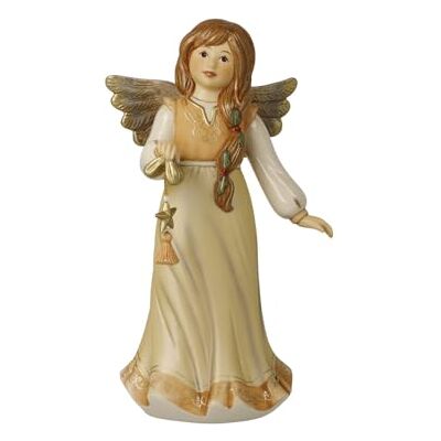 Goebel Figurine d'ange scintillant en forme d'étoile de Noël Champagne Messager céleste de Noël Goebel Figurine d'ange scintillant en forme d'étoile de Noël Champagne Messager céleste de Noël
