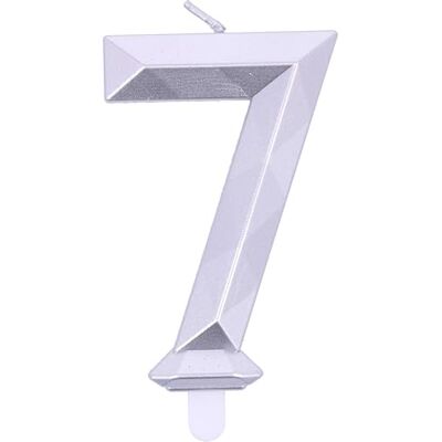 Graziano Candelina Compleanno 7 - Argent - 7.5 - Candle Graziano Candelina Compleanno 7 - Argent - 7.5 - Candle