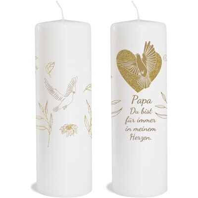 ART Bougie commémorative comme décoration de table pour les cérémonies funéraires et les funérailles. Décoration de table Bougie commémorative comme cadeau. Jolie bougie colombe cœur Durée de combustion : ART Bougie commémorative comme décoration de table pour les cérémonies funéraires et les funérailles. Décoration de table Bougie commémorative comme cadeau. Jolie bougie colombe cœur Durée de combustion :