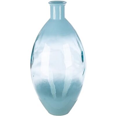 GILDE Vase Novelle en verre bombé Hauteur : 59 cm Diamètre : 29 cm Bleu GILDE Vase Novelle en verre bombé Hauteur : 59 cm Diamètre : 29 cm Bleu