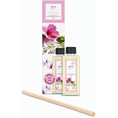 Ipuro Recharge de parfum d'ambiance économique avec notes florales Recharge d'huile parfumée avec bâtonnets 200 ml Ipuro Recharge de parfum d'ambiance économique avec notes florales Recharge d'huile parfumée avec bâtonnets 200 ml