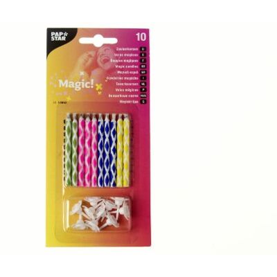 PAPSTAR 14952 10 bougies Magic avec support 6 cm PAPSTAR 14952 10 bougies Magic avec support 6 cm