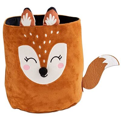 Papierdrachen Ustensile en tissu Motif renard Rangement pour jouets Décoration de chambre d'enfant Panier à jouets Panier en tissu velours 21 cm Set 4 Papierdrachen Ustensile en tissu Motif renard Rangement pour jouets Décoration de chambre d'enfant Panier à jouets Panier en tissu velours 21 cm Set 4