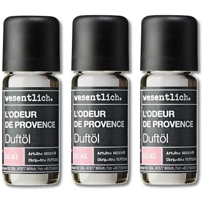 wesentlich. Lot de 3 huiles parfumées Compositions harmonieuses pour lampe à parfum, diffuseur et bougies Provence wesentlich. Lot de 3 huiles parfumées Compositions harmonieuses pour lampe à parfum, diffuseur et bougies Provence